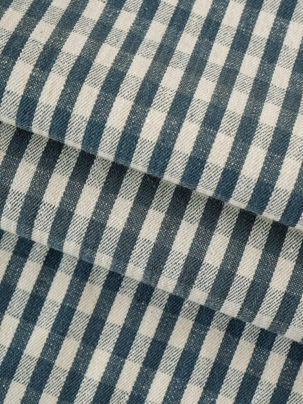 Hemp Fortex HEMP & TENCEL LT WEIGHT YARN DYE PLAID TWILL FABRIC Hemp Fortex