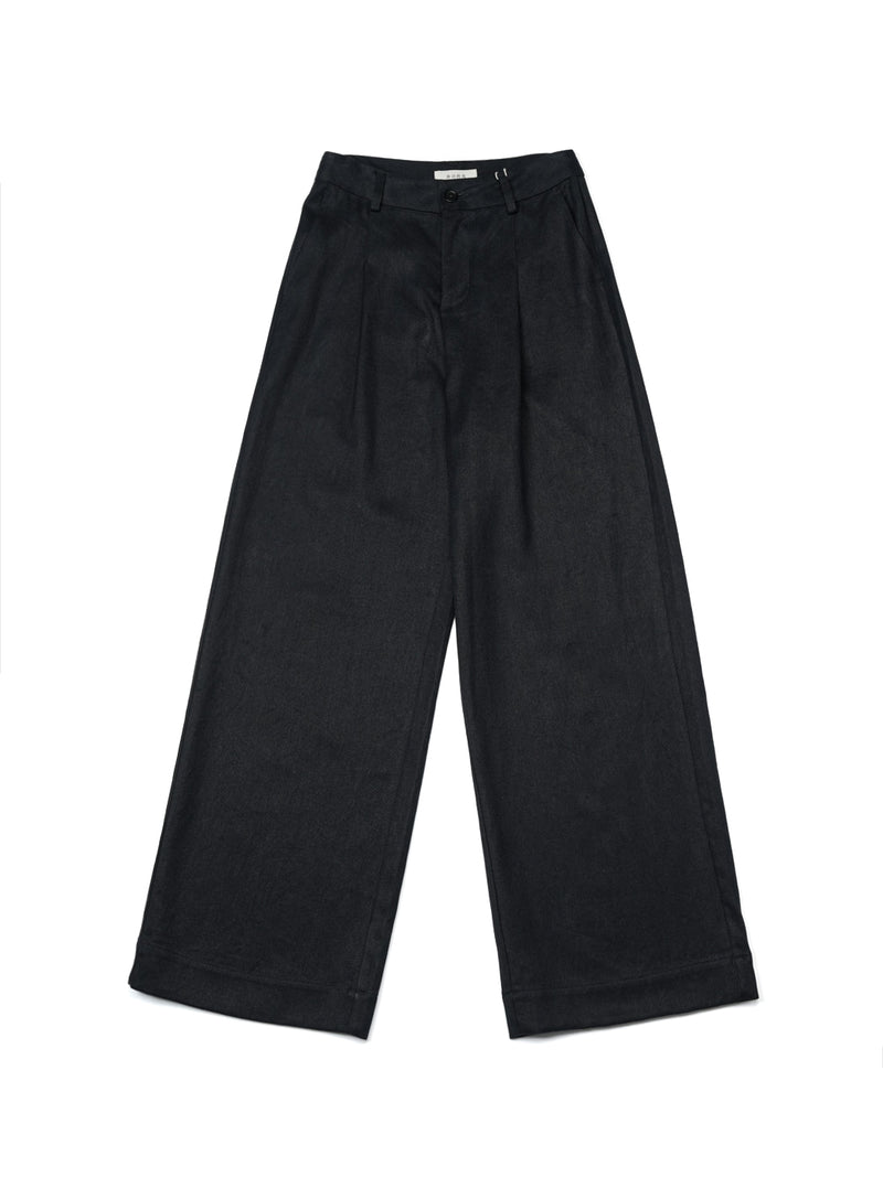 Hemp Fortex Hemp & Recycled Polyester Women's Wide-leg Slacks Hemp Fortex